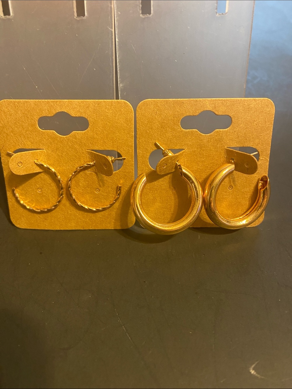 Gold Hoop Earrings Set — Classic Gold-Tone Hoops